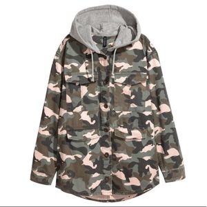 H&M Hooded Camo Jacket